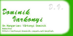 dominik varkonyi business card
